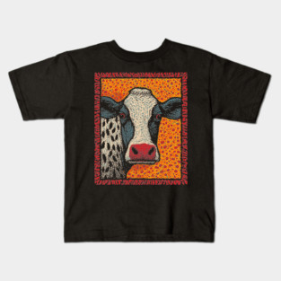 Abstract Pop Art Cow | The Street Art Doodle Kids T-Shirt