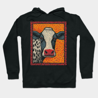 Abstract Pop Art Cow | The Street Art Doodle Hoodie