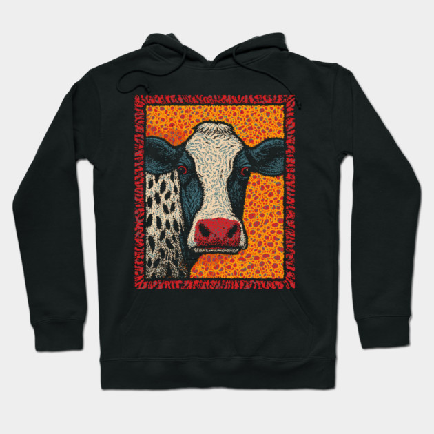Abstract Pop Art Cow | The Street Art Doodle Hoodie by TuncGK