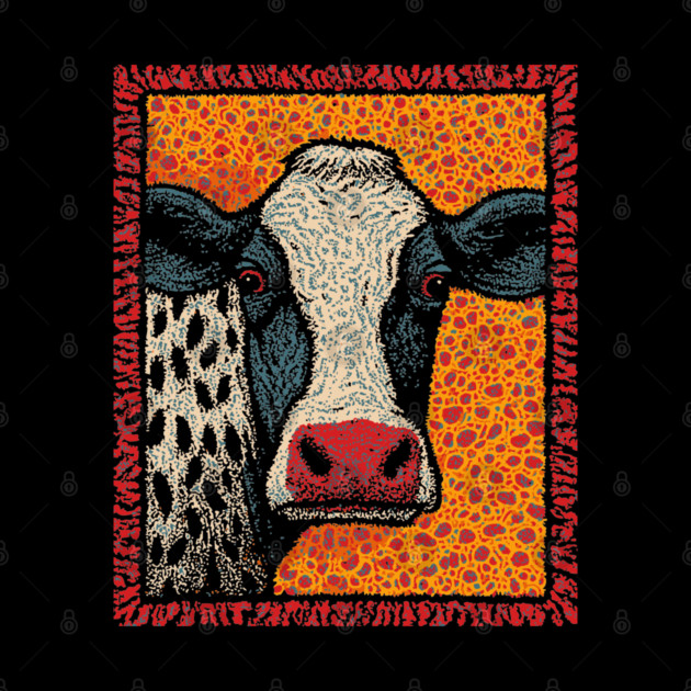 Abstract Pop Art Cow | The Street Art Doodle by TuncGK