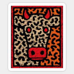 Realistic Cow Portrait | The Farmhouse Art Print Magnet