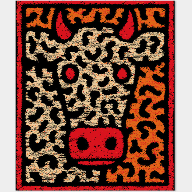 Realistic Cow Portrait | The Farmhouse Art Print Wall Art by TuncGK