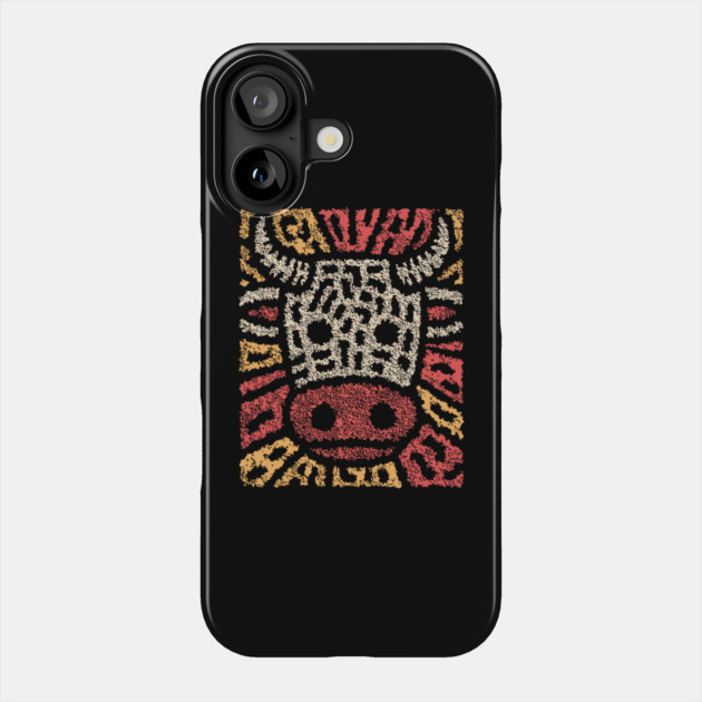 Tribal Bull Glyph | The Sacred Cow Totem Phone Case by TuncGK