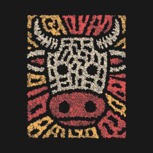 Tribal Bull Glyph | The Sacred Cow Totem T-Shirt
