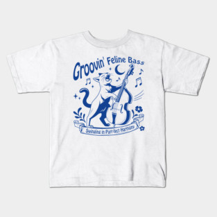 Groovin’ Jazz Cat – Singing with Upright Bass_WH Kids T-Shirt