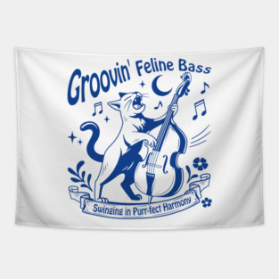 Groovin’ Jazz Cat – Singing with Upright Bass_WH Tapestry