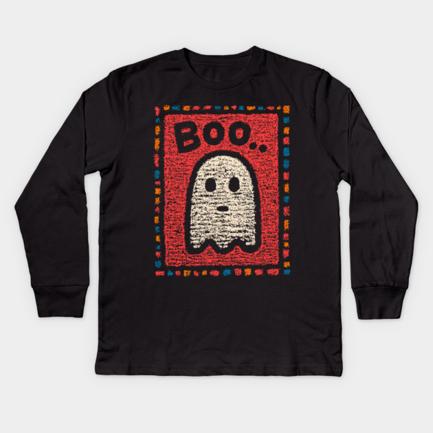 The Unimpressed Ghost | A Lazy Halloween Boo Kids Long Sleeve T-Shirt by TuncGK