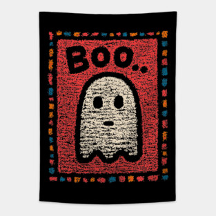 The Unimpressed Ghost | A Lazy Halloween Boo Tapestry