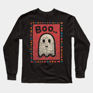The Unimpressed Ghost | A Lazy Halloween Boo Long Sleeve T-Shirt