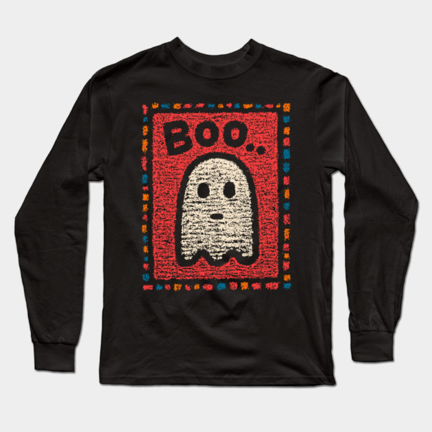 The Unimpressed Ghost | A Lazy Halloween Boo Long Sleeve T-Shirt by TuncGK