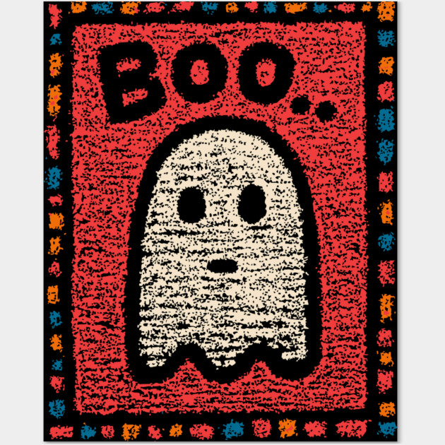 The Unimpressed Ghost | A Lazy Halloween Boo Wall Art by TuncGK