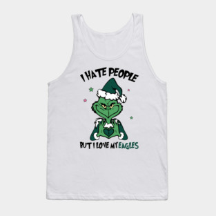 Grinch Philadelphia Eagles Funny Christmas Sports Hate People Love Eagles M7987 Tank Top
