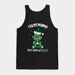Grinch Philadelphia Eagles Funny Christmas Sports Hate People Love Eagles 2 M7987 Tank Top