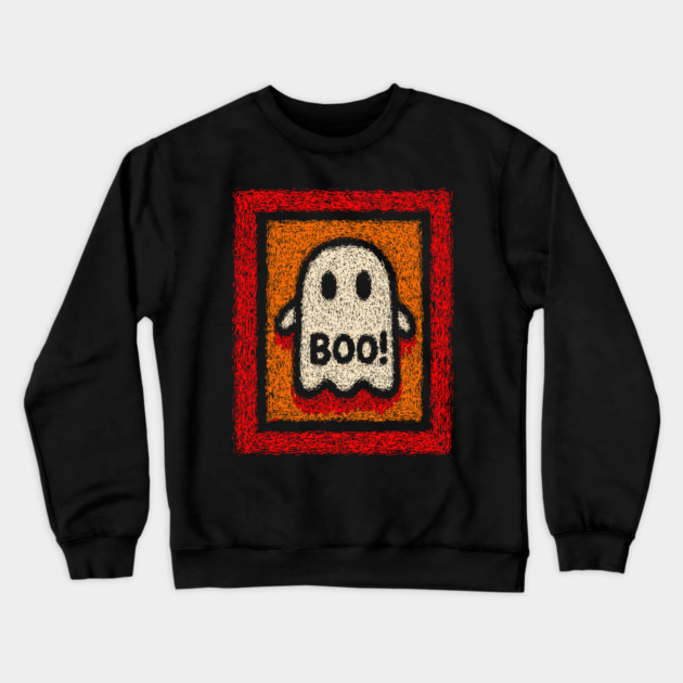 Friendly Ghost | The Cheerful Halloween Boo Crewneck Sweatshirt by TuncGK