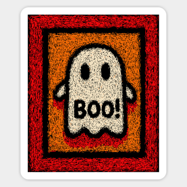 Friendly Ghost | The Cheerful Halloween Boo Magnet by TuncGK