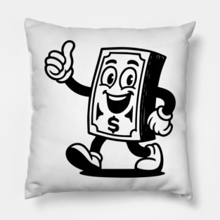 Motivational Quote money design Pillow