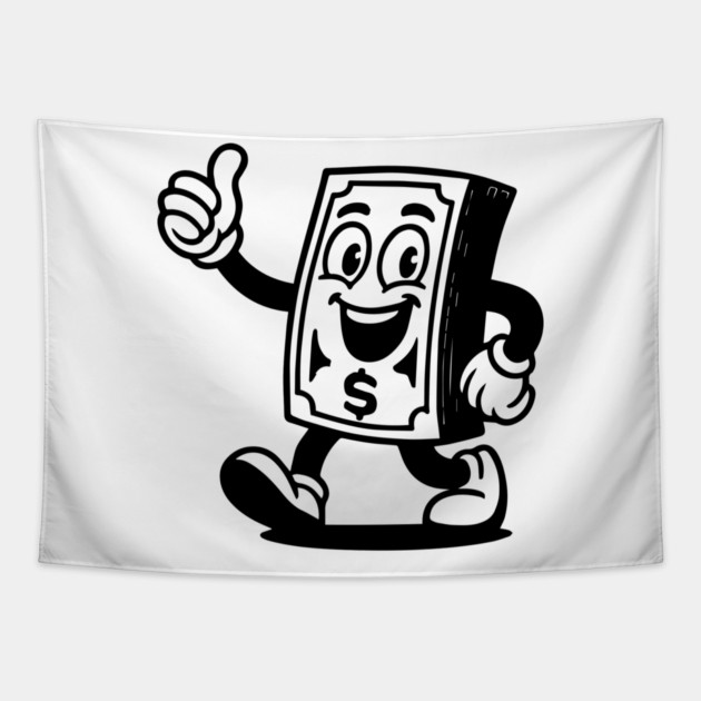 Motivational Quote money design Tapestry by langedu