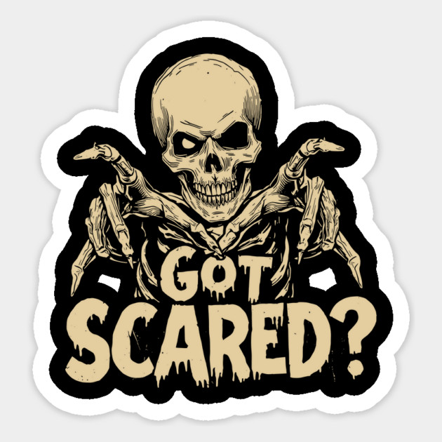 Halloween-Vibes Got-Scared Magnet by JessArty