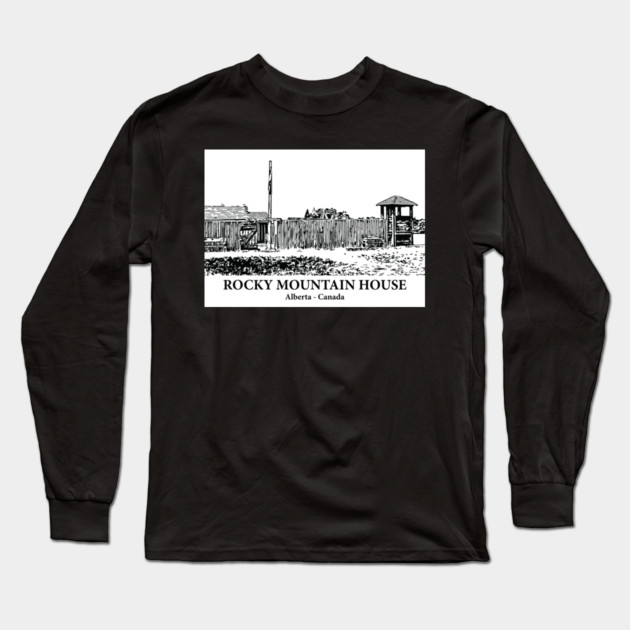 Rocky Mountain House - Alberta Long Sleeve T-Shirt by Lakeric