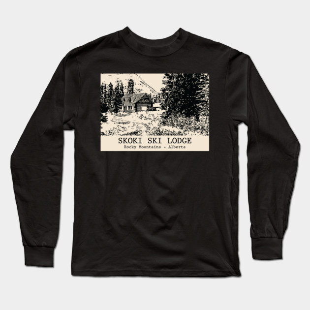 Skoki Ski Lodge - Rocky Mountains Long Sleeve T-Shirt by Lakeric