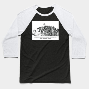 Sulphur Mountain Cosmic Ray Station - Rocky Mountains Baseball T-Shirt