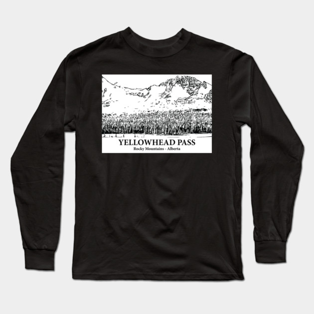 Yellowhead Pass - Rocky Mountains Long Sleeve T-Shirt by Lakeric