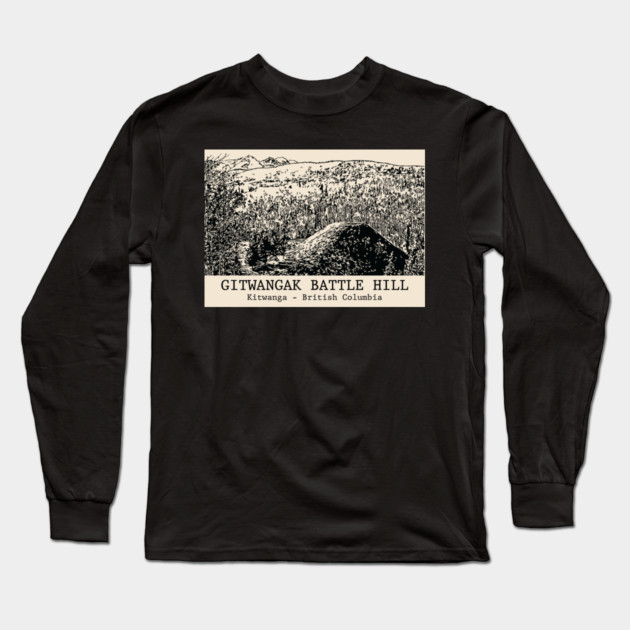 Gitwangak Battle Hill - Kitwanga BC Long Sleeve T-Shirt by Lakeric