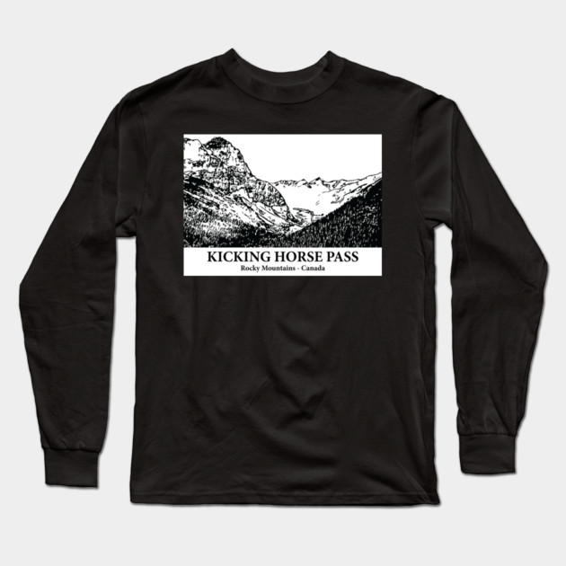 Kicking Horse Pass - Rocky Mountains Long Sleeve T-Shirt by Lakeric