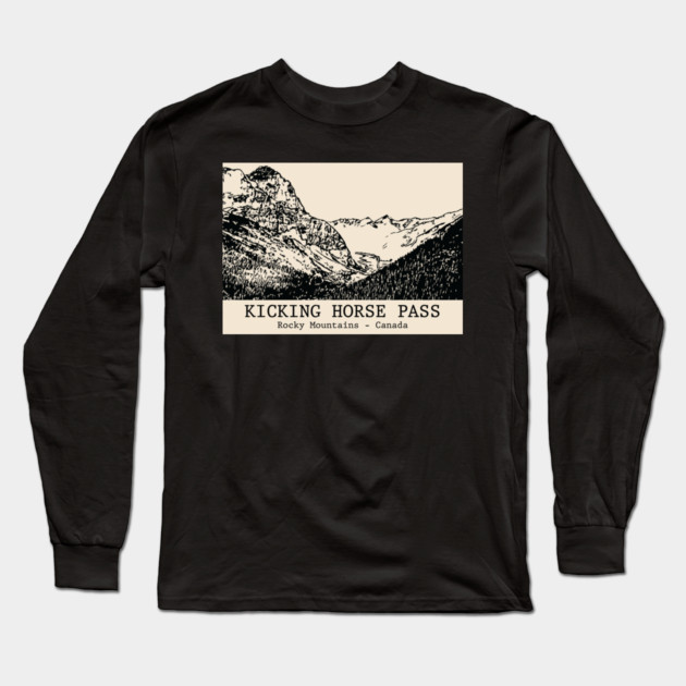Kicking Horse Pass - Rocky Mountains Long Sleeve T-Shirt by Lakeric