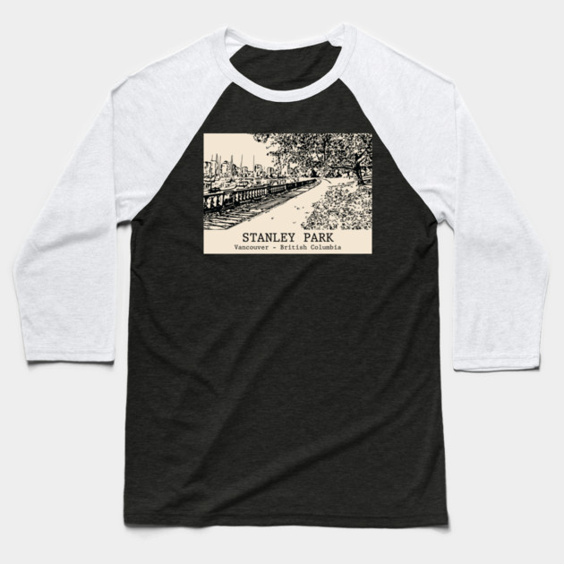 Stanley Park - Vancouver BC Baseball T-Shirt by Lakeric