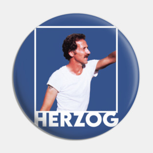Werner Herzog (white square) Pin