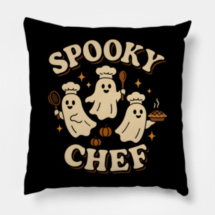Spooky Chef Ghost Halloween Shirt | Funny Cooking Costume Gift Pillow