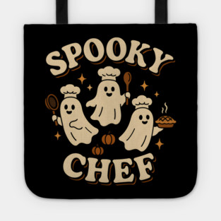 Spooky Chef Ghost Halloween Shirt | Funny Cooking Costume Gift Tote