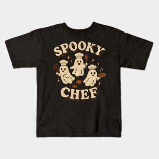 Spooky Chef Ghost Halloween Shirt | Funny Cooking Costume Gift Kids T-Shirt