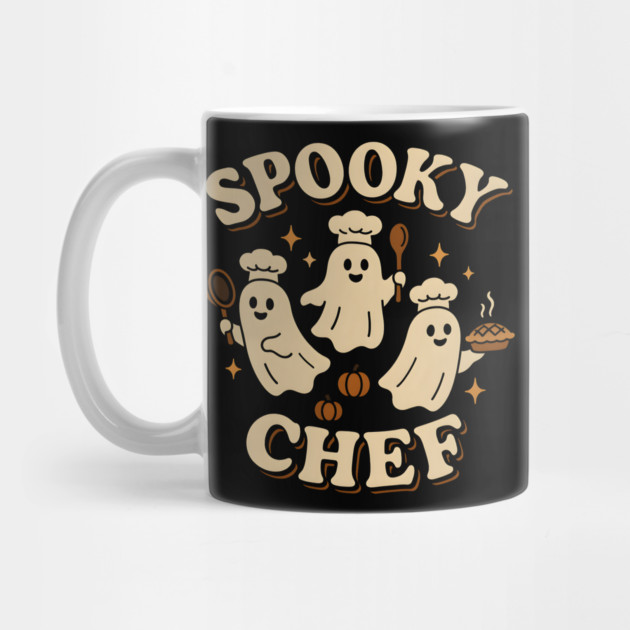 Spooky Chef Ghost Halloween Shirt | Funny Cooking Costume Gift by MakerMind8.2