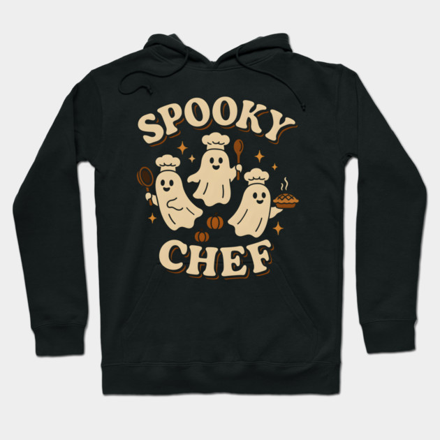 Spooky Chef Ghost Halloween Shirt | Funny Cooking Costume Gift Hoodie by MakerMind8.2