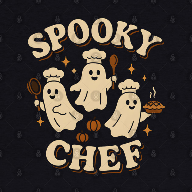 Spooky Chef Ghost Halloween Shirt | Funny Cooking Costume Gift by MakerMind8.2