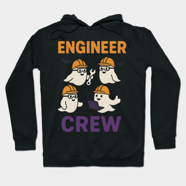 Engineer Crew Ghost Halloween Shirt | Funny STEM Student Gift Hoodie by MakerMind8.2