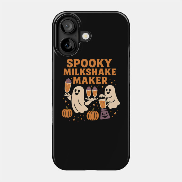 Spooky Milkshake Maker Ghost Halloween Shirt | Funny Foodie Gift Phone Case by MakerMind8.2