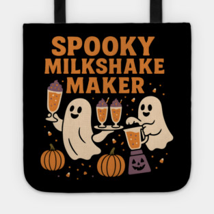 Spooky Milkshake Maker Ghost Halloween Shirt | Funny Foodie Gift Tote