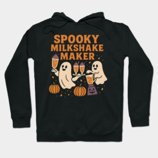 Spooky Milkshake Maker Ghost Halloween Shirt | Funny Foodie Gift Hoodie
