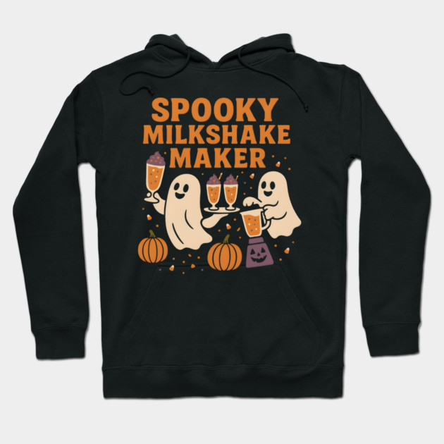 Spooky Milkshake Maker Ghost Halloween Shirt | Funny Foodie Gift Hoodie by MakerMind8.2