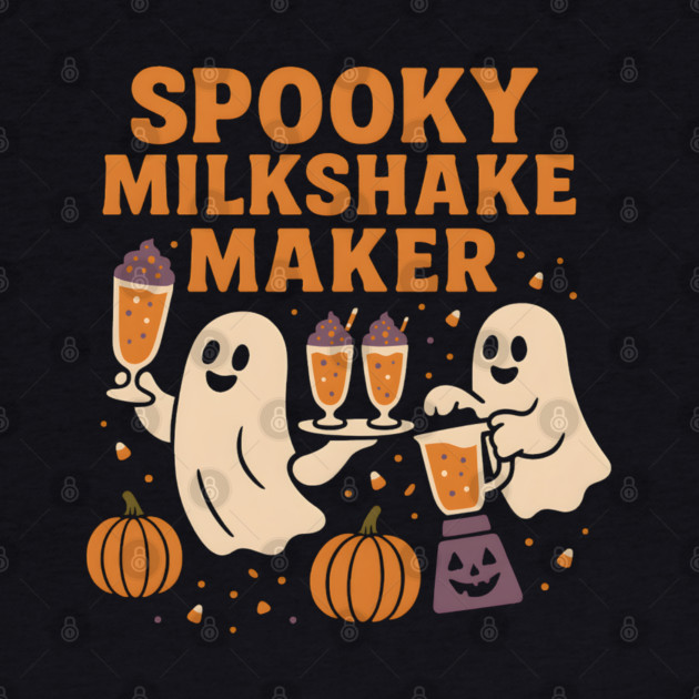 Spooky Milkshake Maker Ghost Halloween Shirt | Funny Foodie Gift by MakerMind8.2