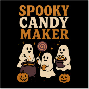 Spooky Candy Maker Ghost Halloween Shirt | Funny Trick or Treat Gift Posters and Art