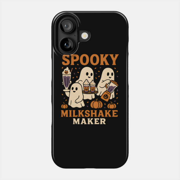 Spooky Milkshake Maker Ghost Halloween Shirt | Cute Foodie Gift Phone Case by MakerMind8.2