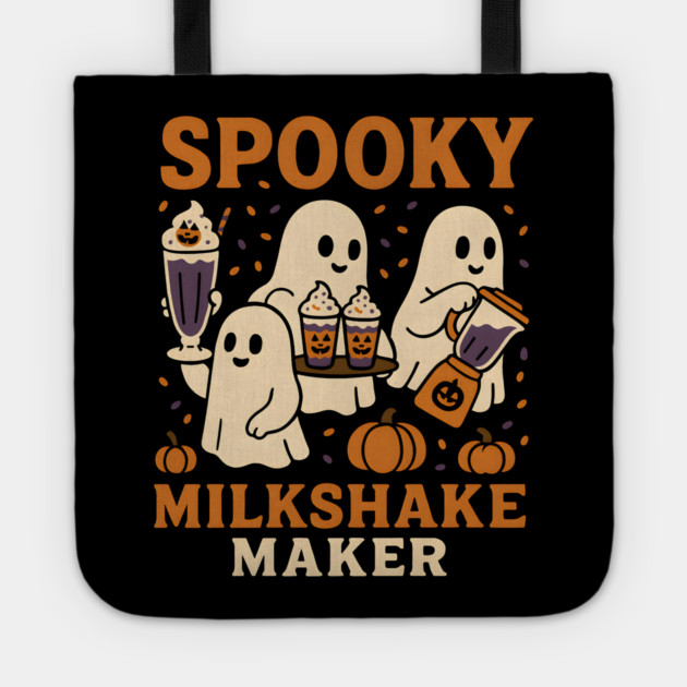 Spooky Milkshake Maker Ghost Halloween Shirt | Cute Foodie Gift Tote by MakerMind8.2