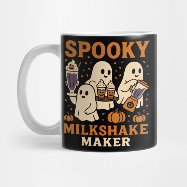 Spooky Milkshake Maker Ghost Halloween Shirt | Cute Foodie Gift by MakerMind8.2