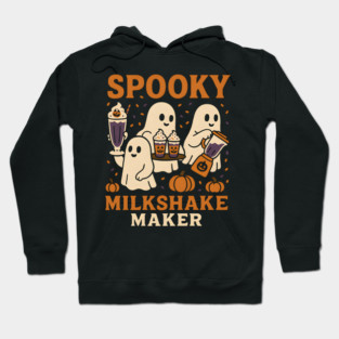 Spooky Milkshake Maker Ghost Halloween Shirt | Cute Foodie Gift Hoodie