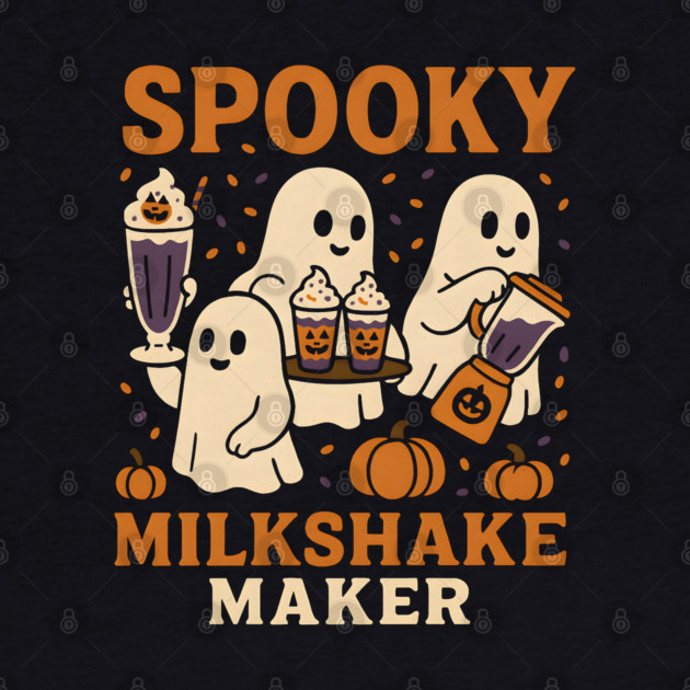 Spooky Milkshake Maker Ghost Halloween Shirt | Cute Foodie Gift by MakerMind8.2