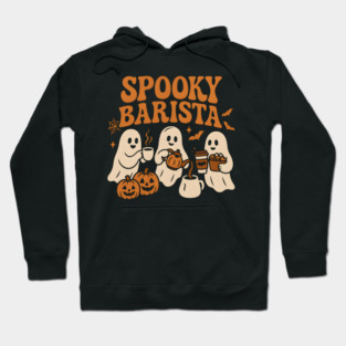 Spooky Barista Ghost Halloween Shirt | Funny Coffee Lover Gift Hoodie